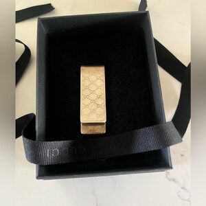 Gucci sterling Silver Monogrammed Money Clip